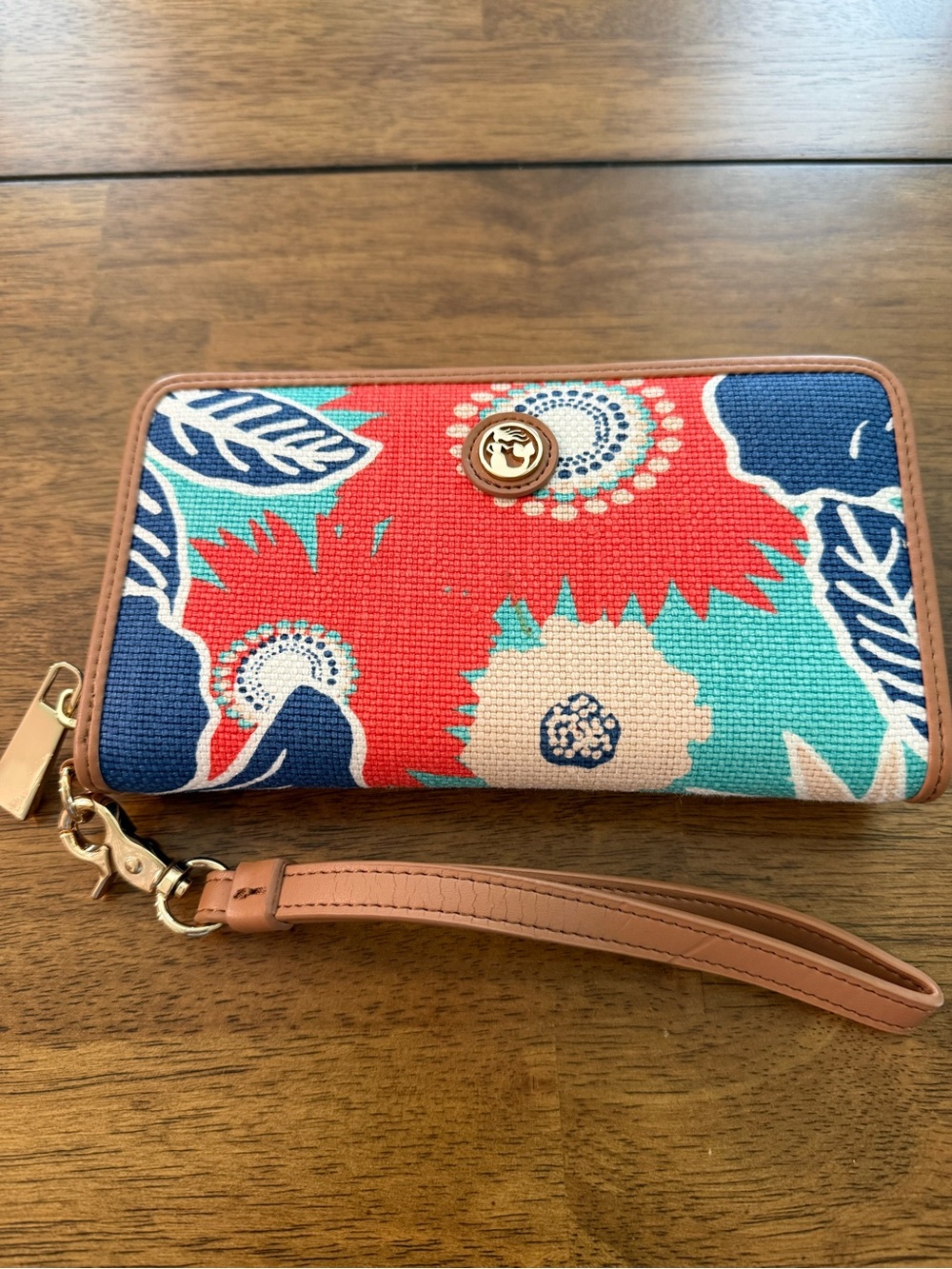 Spartina Zip Around Wallet with detachable strap